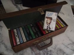old tatty collectable cassette carry case