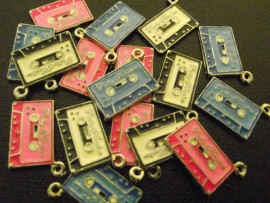 pendant charm cassette tape