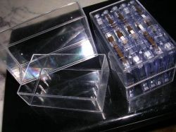 Unusual 5 way clear plastic cassette cases