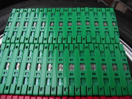 Green cassette tapes