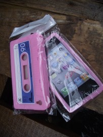 Pink cassette phone cover 4G/4S