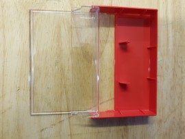 Red cassette library case