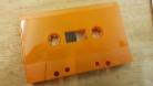 Orange cassette tape