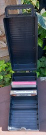 Slim Cassette Carry Case for 12 Cassettes and Cases