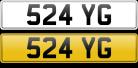 524 YG number plate