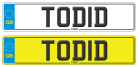 TOD number plate TODID