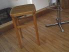 retro wooden stool vinyl top